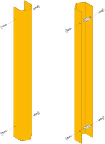 66-31000 Regalstützen-Schutz Stahl verzinkt, kunststoffbeschichtet Gelb