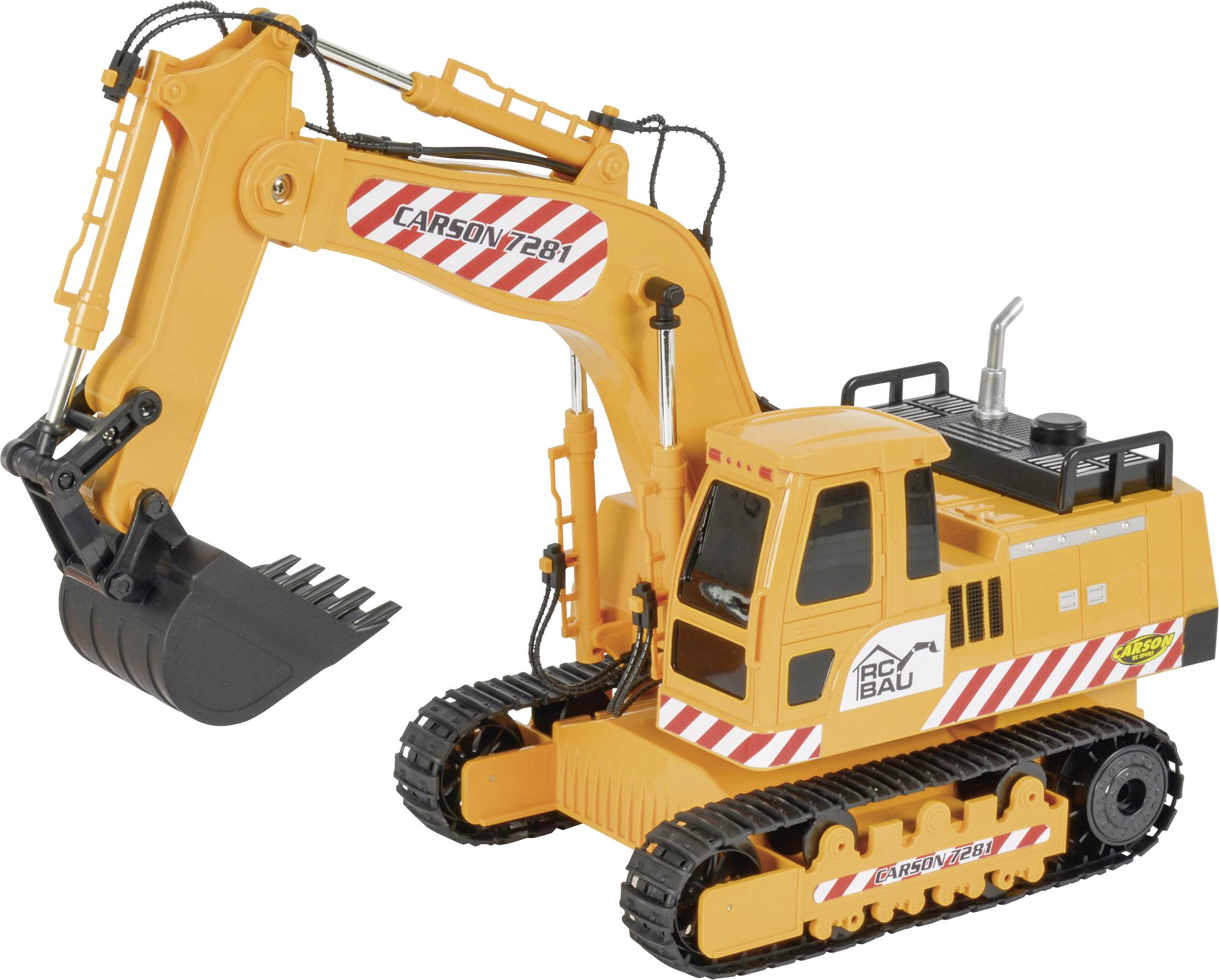 Carson RC Sport Raupenbagger 1:20 RC Einsteiger Funktionsmodell Baufahrzeug inkl. Akku, Ladegerät und Senderbatterien