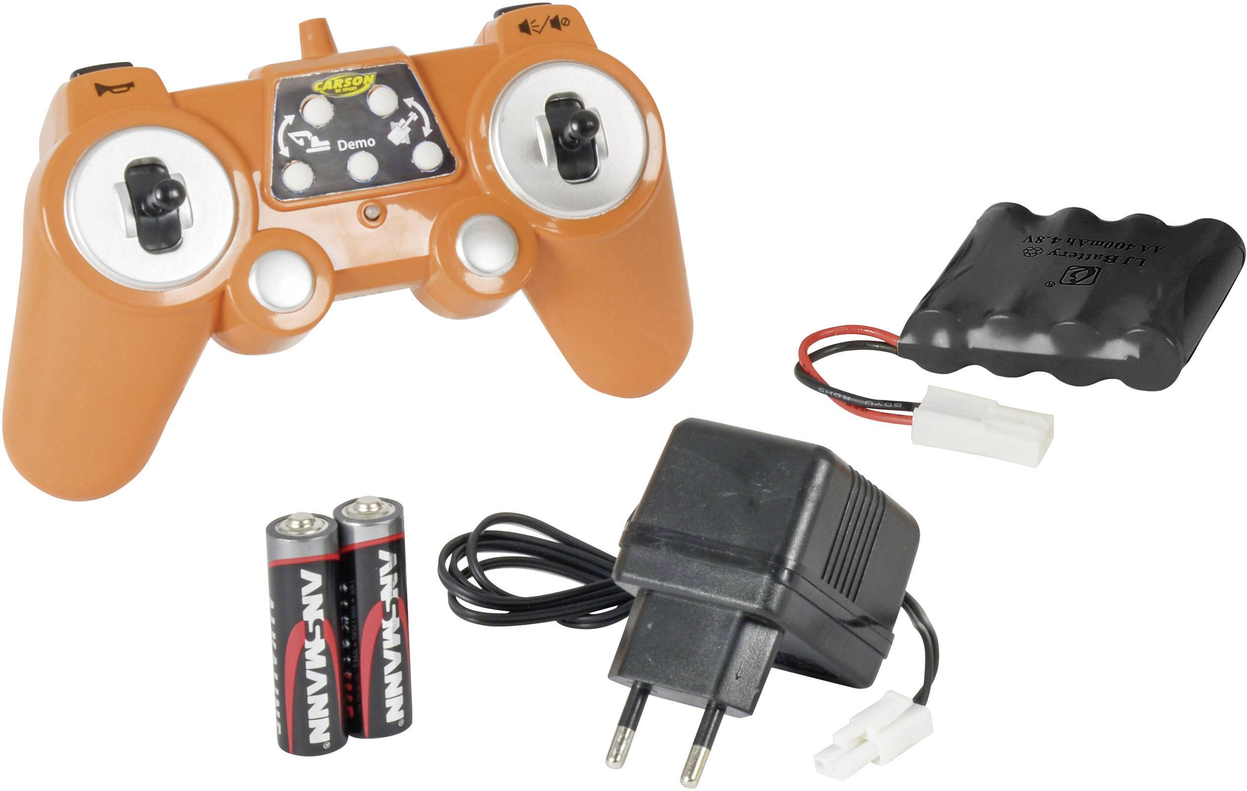 Carson RC Sport Raupenbagger 1:20 RC Einsteiger Funktionsmodell Baufahrzeug inkl. Akku, Ladegerät und Senderbatterien