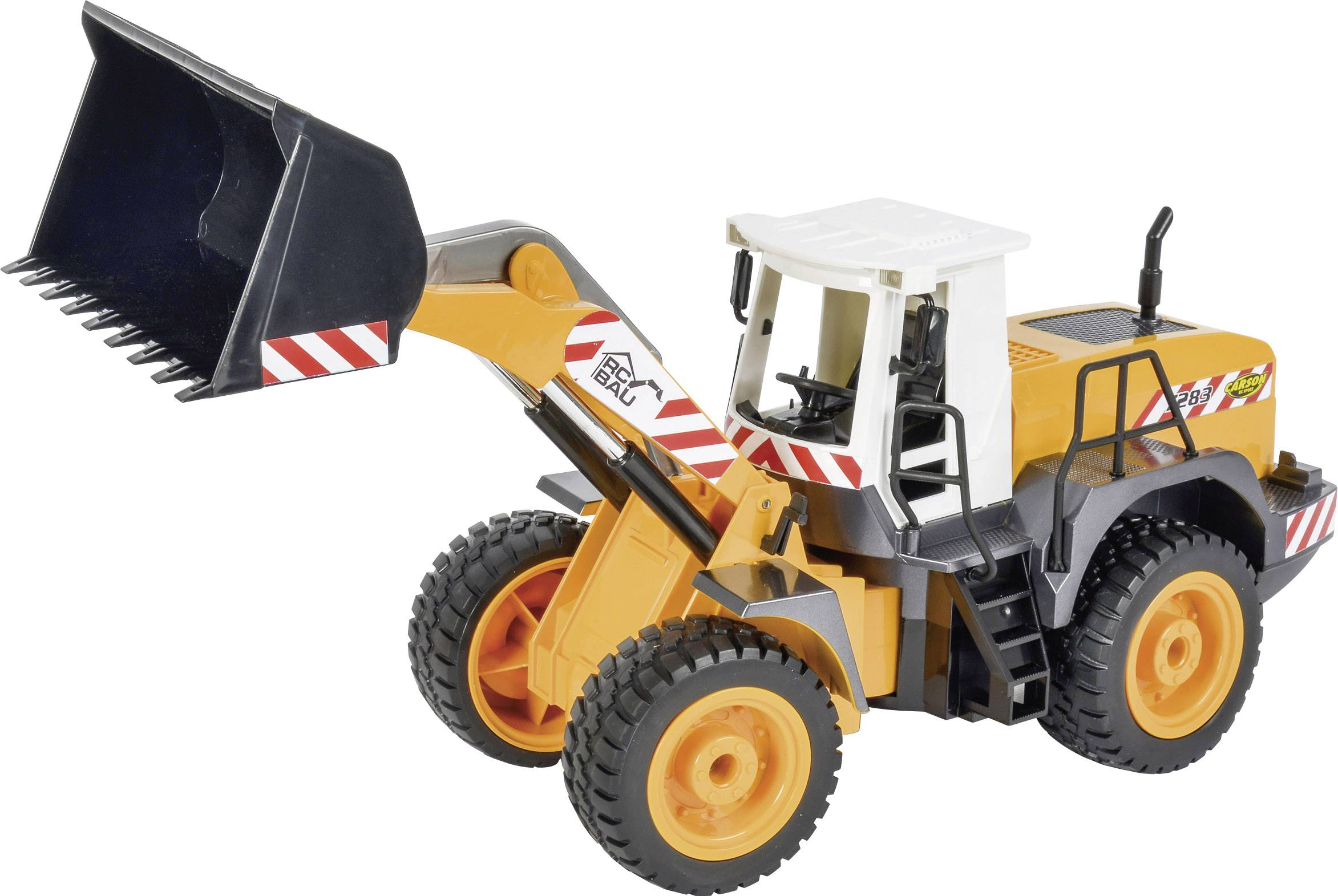Carson RC Sport Radlader 1:20 RC Einsteiger Funktionsmodell Baufahrzeug inkl. Akku, Ladegerät und Senderbatterien