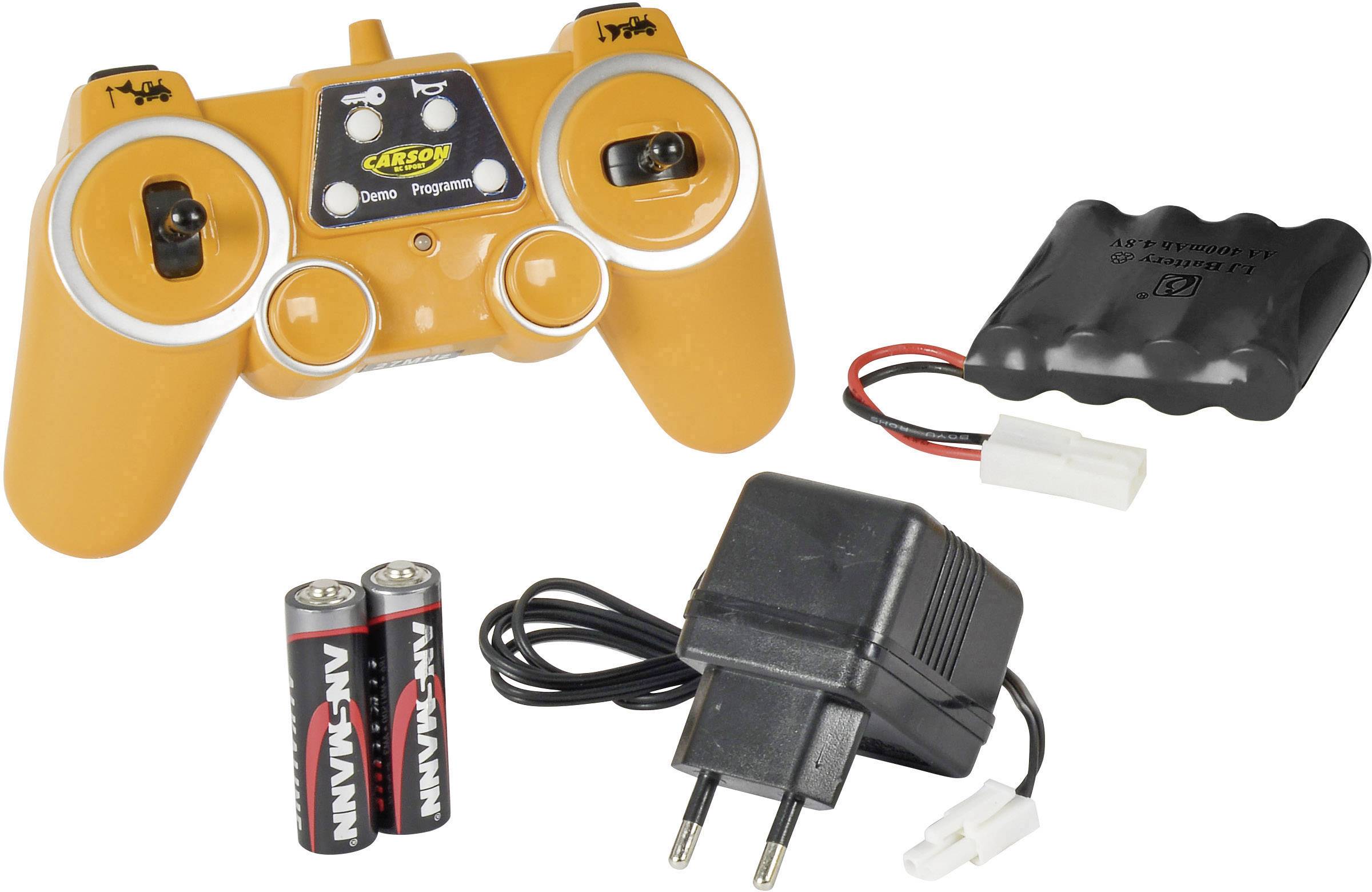 Carson RC Sport Radlader 1:20 RC Einsteiger Funktionsmodell Baufahrzeug inkl. Akku, Ladegerät und Senderbatterien