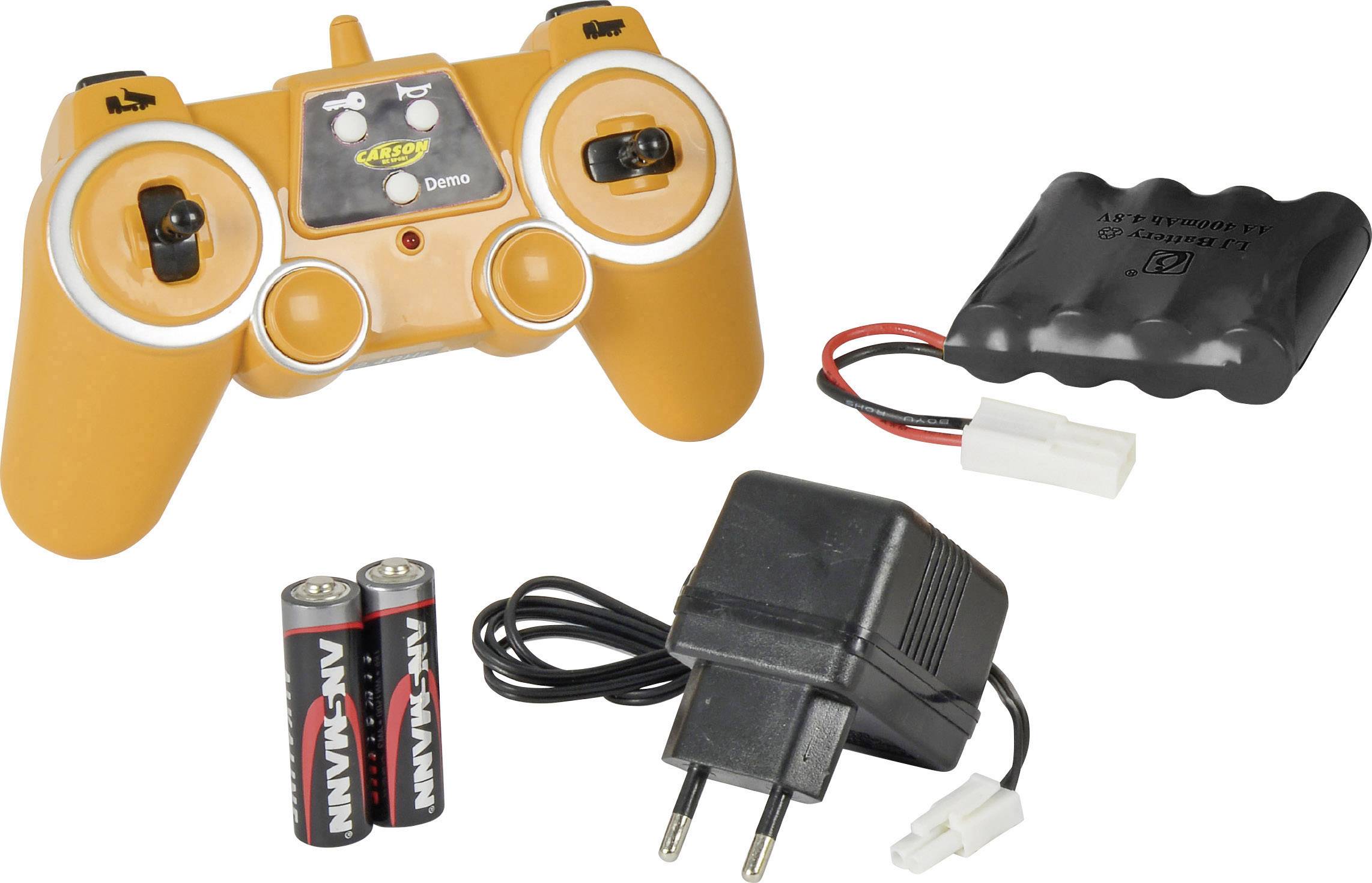 Carson RC Sport Muldenkipper 1:20 RC Einsteiger Funktionsmodell Baufahrzeug inkl. Akku, Ladegerät und Senderbatterien