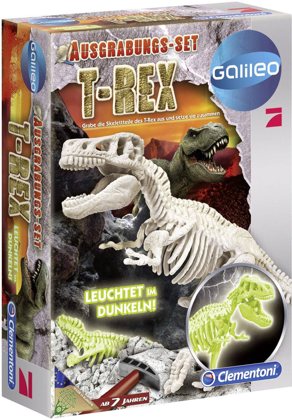 Clementoni Ausgr. Galileo T-Rex Glow in the dark 69404.4