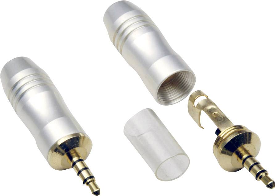 BKL Electronic 1103092 Klinken-Steckverbinder 3.5 mm Stecker, gerade Polzahl: 4 Stereo Gold 1 St.