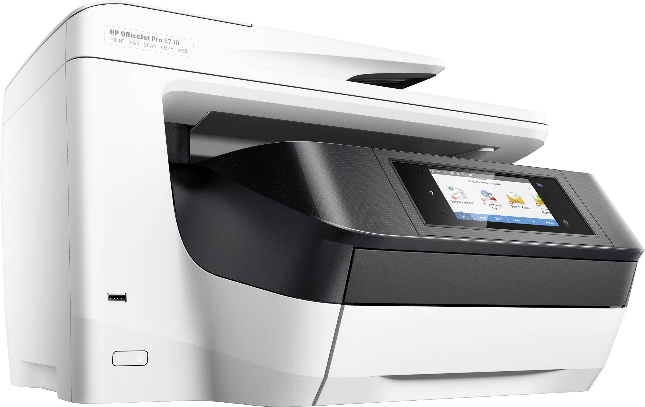 OfficeJet Pro 8730 All-in-One Printer, Thermal Inkjet, 2400 x 1200dpi