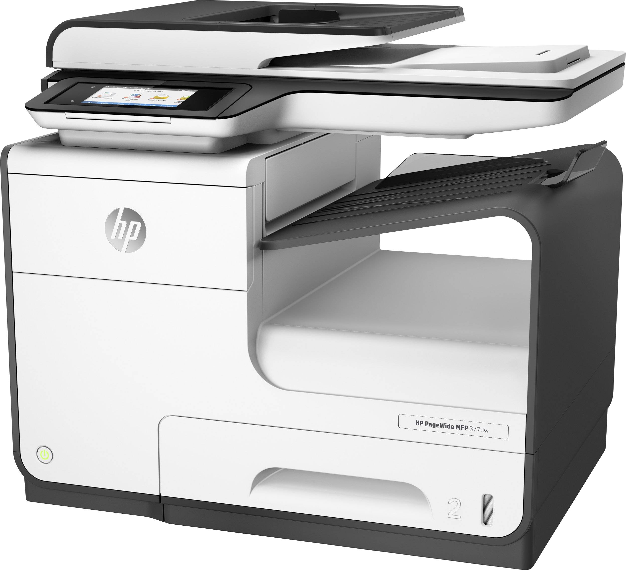 HP PageWide MFP 377 dw Multifunktionsdrucker Tintenstrahl Farbe A4 Drucker, Scanner, Kopierer, Fax LAN, WLAN, NFC, Duplex, Duplex-ADF