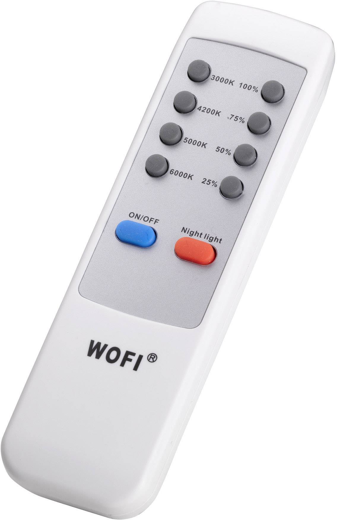 WOFI  9350.01.64.0400 LED-Deckenleuchte Nickel (matt) 40 W Warmweiß Dimmbar, Mit Nachtlicht-Funktion