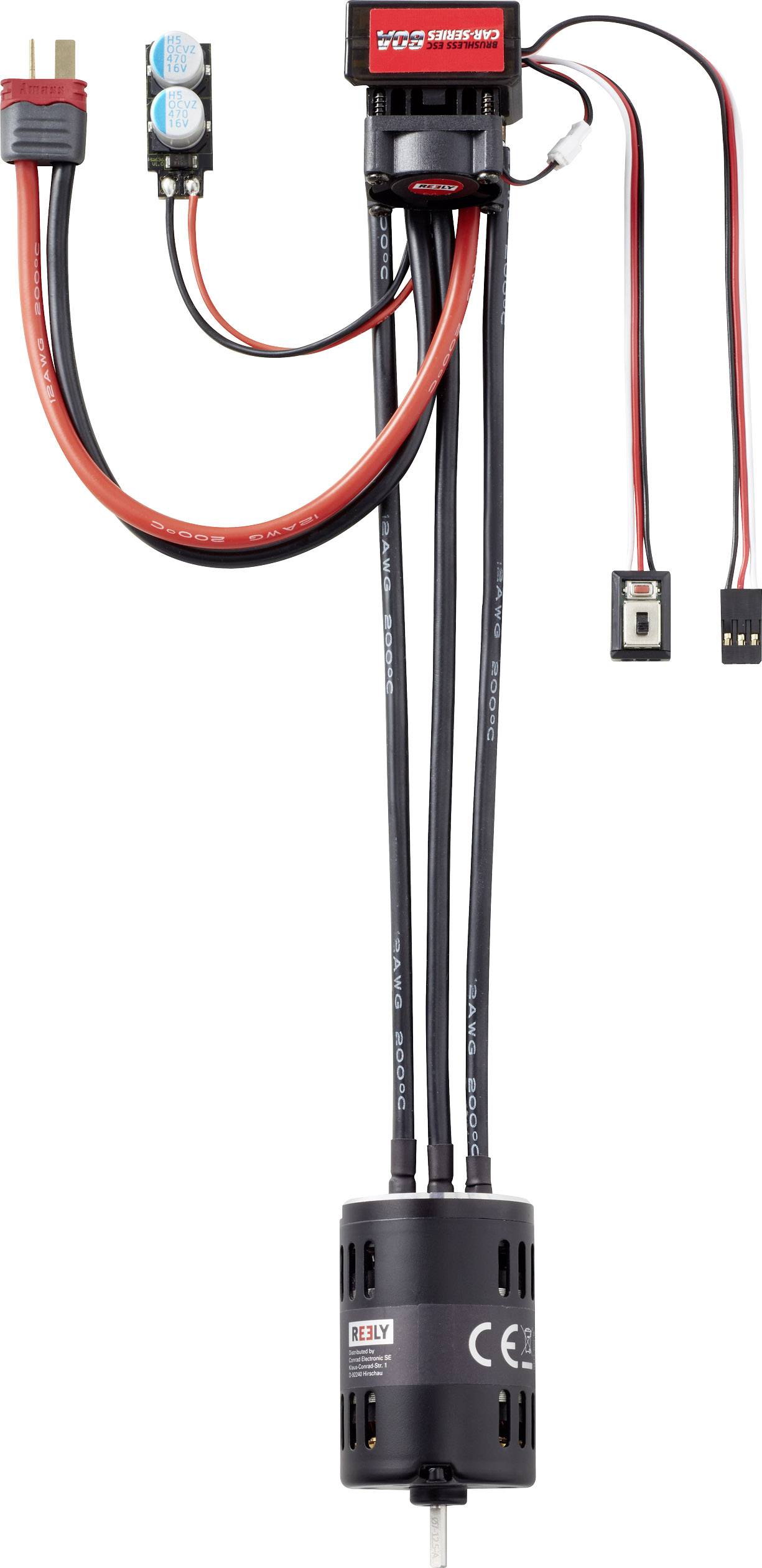 Reely Automodell Brushless Antriebsset 1:10 Crawler Combo Windungen (Turns): 21.5