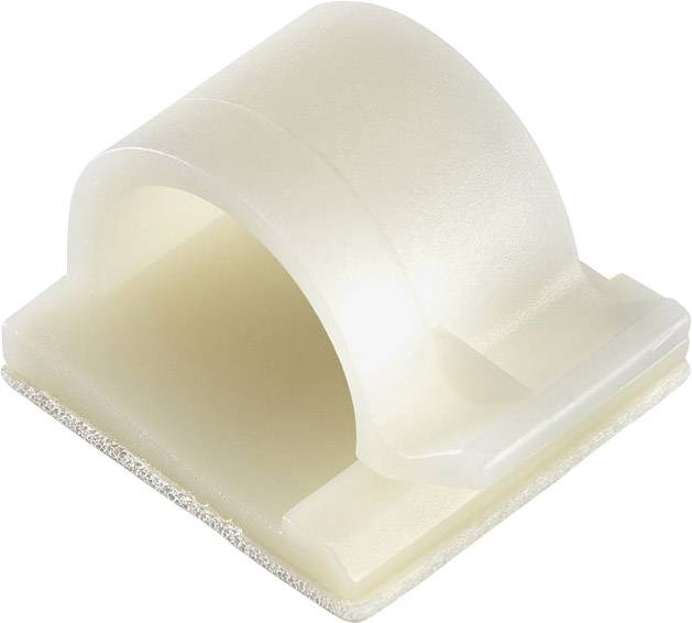 TRU Components TC-FC1813203 Befestigungssockel selbstklebend 1593110 Bündel-Ø-Bereich 13.30mm (max) Natur