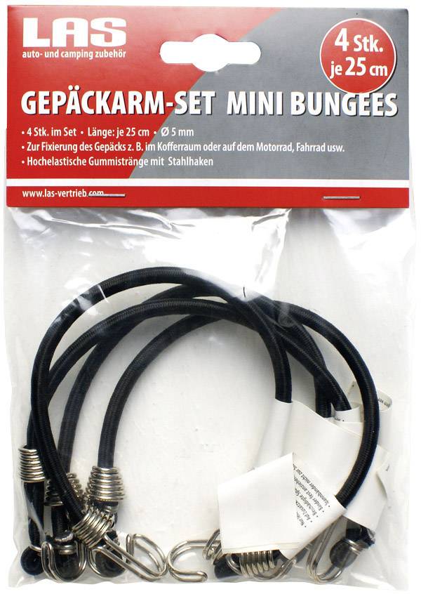 LAS 10331 Mini Bungees Expander (Ø x L) 5mm x 25cm J-Haken