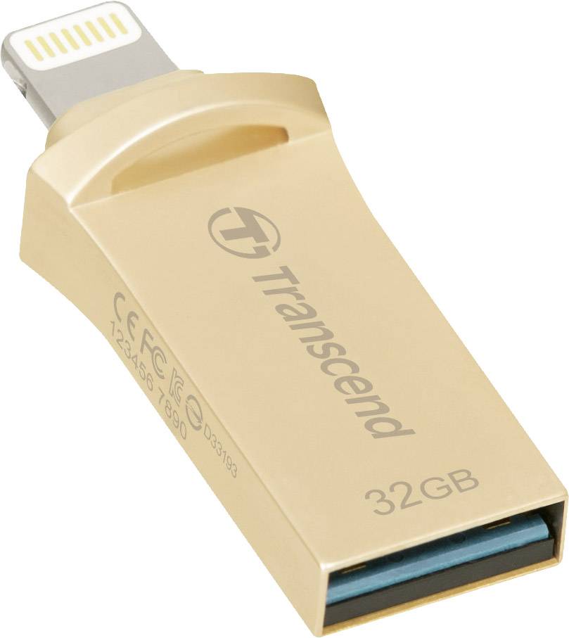 Transcend JetDrive™ Go 500 USB-Zusatzspeicher Smartphone/Tablet Gold 32 GB USB 3.1, Lightning