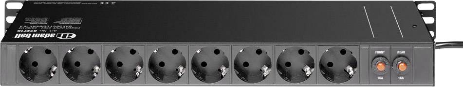 Adam Hall 874716 19 Zoll Stromverteiler 16fach 1 HE