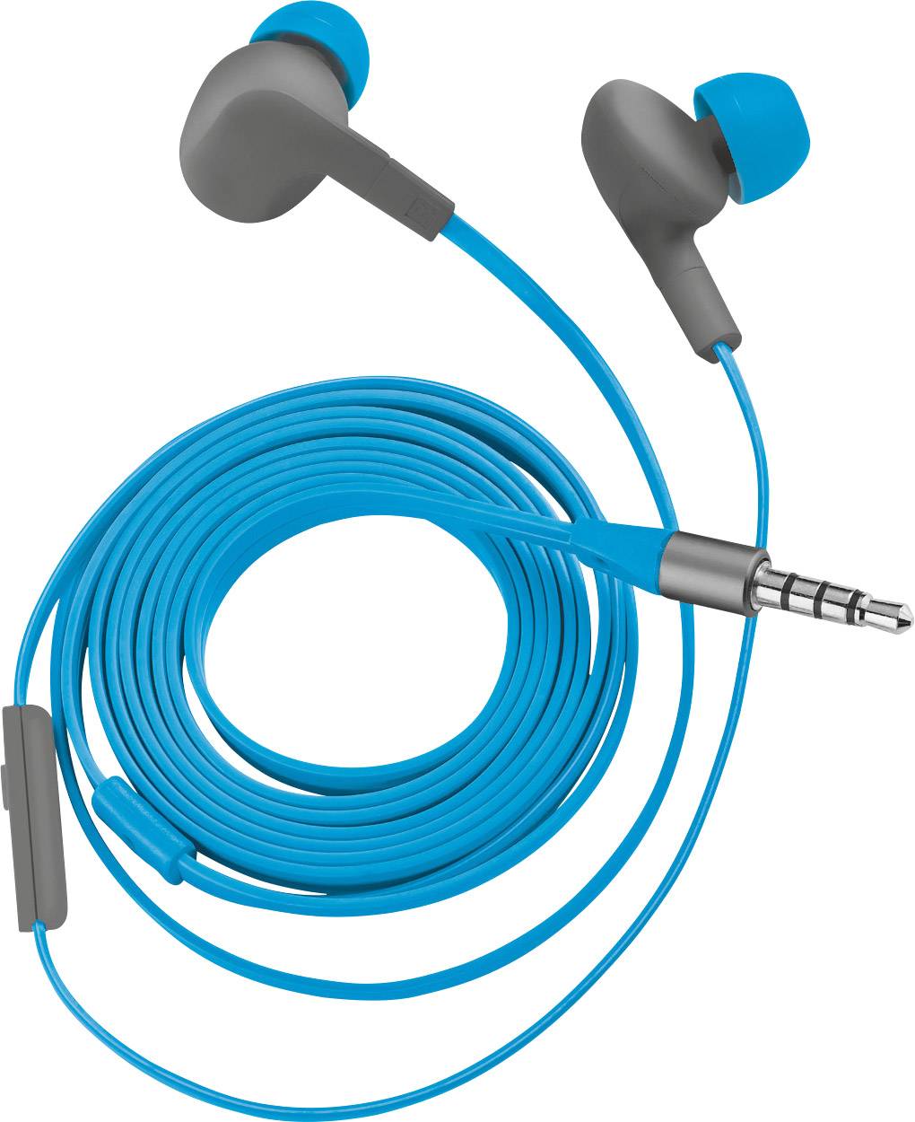 Trust Aurus Sport In Ear Kopfhörer kabelgebunden Blau Headset, Schweißresistent, Wasserabweisend