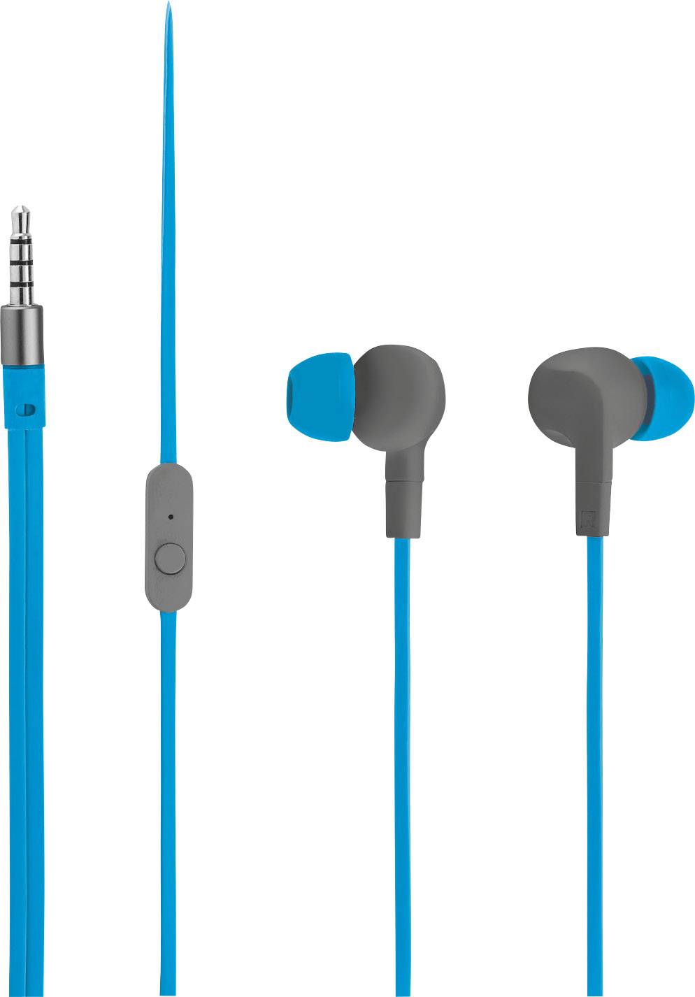 Trust Aurus Sport In Ear Kopfhörer kabelgebunden Blau Headset, Schweißresistent, Wasserabweisend