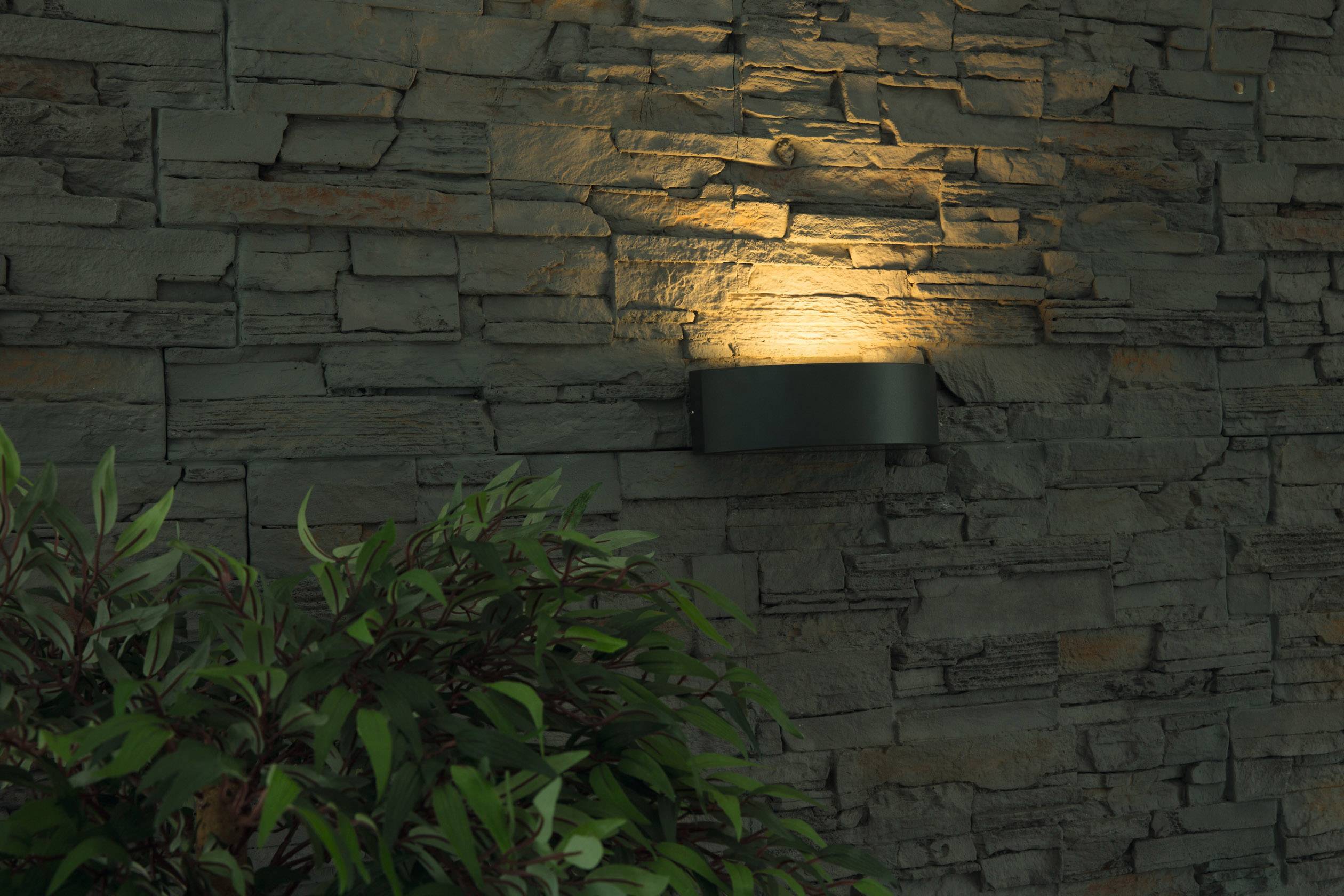 Heitronic Hoja 35279 Außenwandleuchte LED E27 26W Graphit