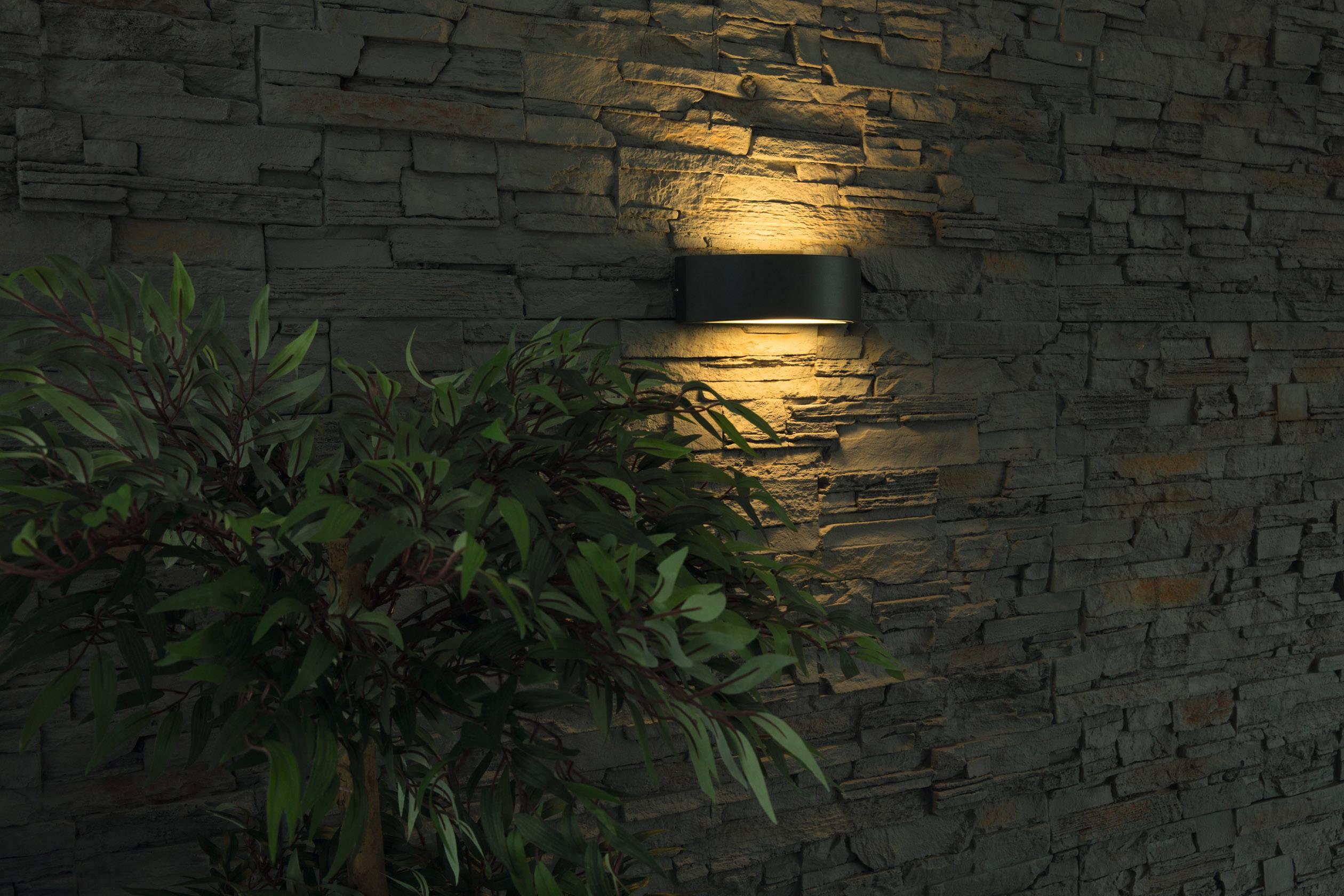 Heitronic Hoja 35279 Außenwandleuchte LED E27 26W Graphit