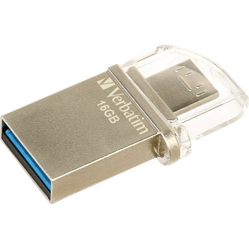 Verbatim OTG Micro Drive USB-Zusatzspeicher Smartphone/Tablet 16GB USB 3.0, Micro USB 2.0