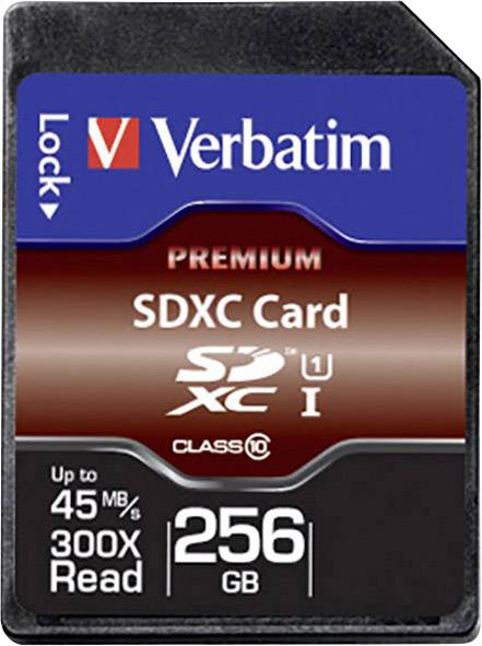 Verbatim Premium SDXC-Karte 256 GB Class 10, UHS-I