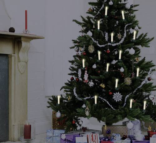 PL-8388735 Funk-Weihnachtsbaum-Beleuchtung Kerze Innen batteriebetrieben Anzahl Leuchtmitt