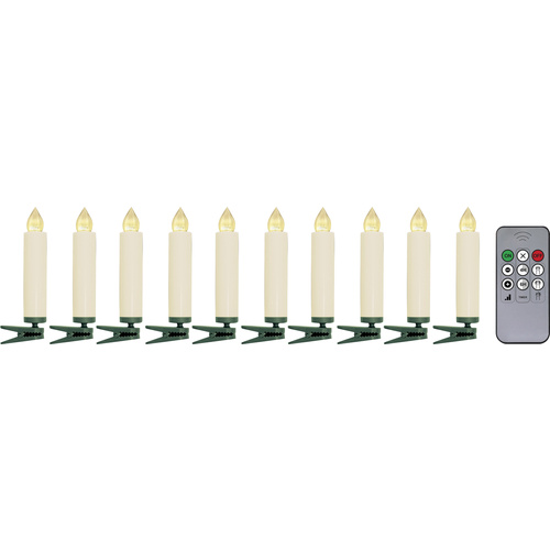 Polarlite PL-8388735 Funk-Weihnachtsbaum-Beleuchtung Kerze Innen batteriebetrieben Anzahl Leuchtmit