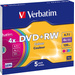 Verbatim 43297 DVD+RW Rohling 4.7GB 5 St. Slimcase Farbig