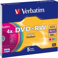 Verbatim 43297 DVD+RW Rohling 4.7GB 5 St. Slimcase Farbig Verbatim 43297 DVD+RW Rohling 4.7GB 5 St. Slimcase Farbig