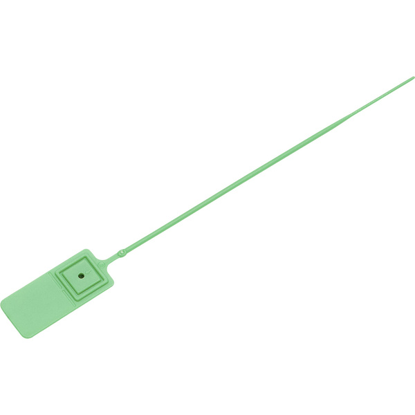 TRU Components Kabelbinder-Plombe 140mm 2mm Grün mit stufenloser Verstellung