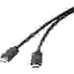 Renkforce USB-Kabel USB 3.2 Gen2x2 USB-C® Stecker, USB-C® Stecker 0.50m Schwarz vergoldete Steckkontakte RF-4381068