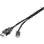 Renkforce USB-Kabel USB 3.2 Gen1 (USB 3.0 / USB 3.1 Gen1) USB-A Stecker, USB-C® Stecker 0.30m Schwarz vergoldete Steckkontakte