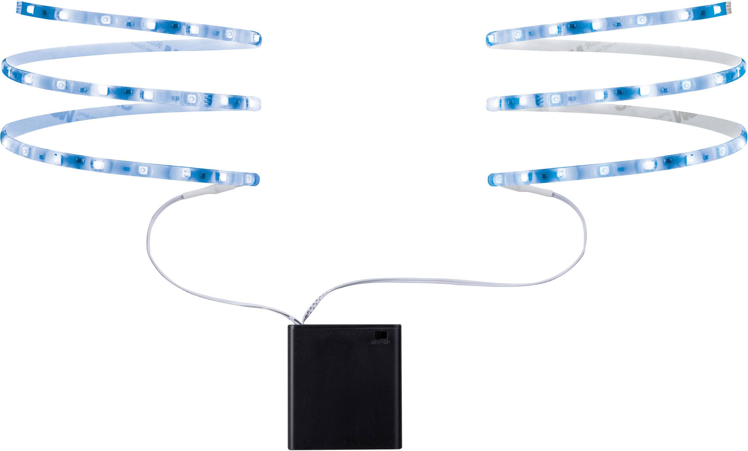 Paulmann 70702 LED-Streifen-Komplettset mit Batterie-Box 6V 800mm Blau 1St.