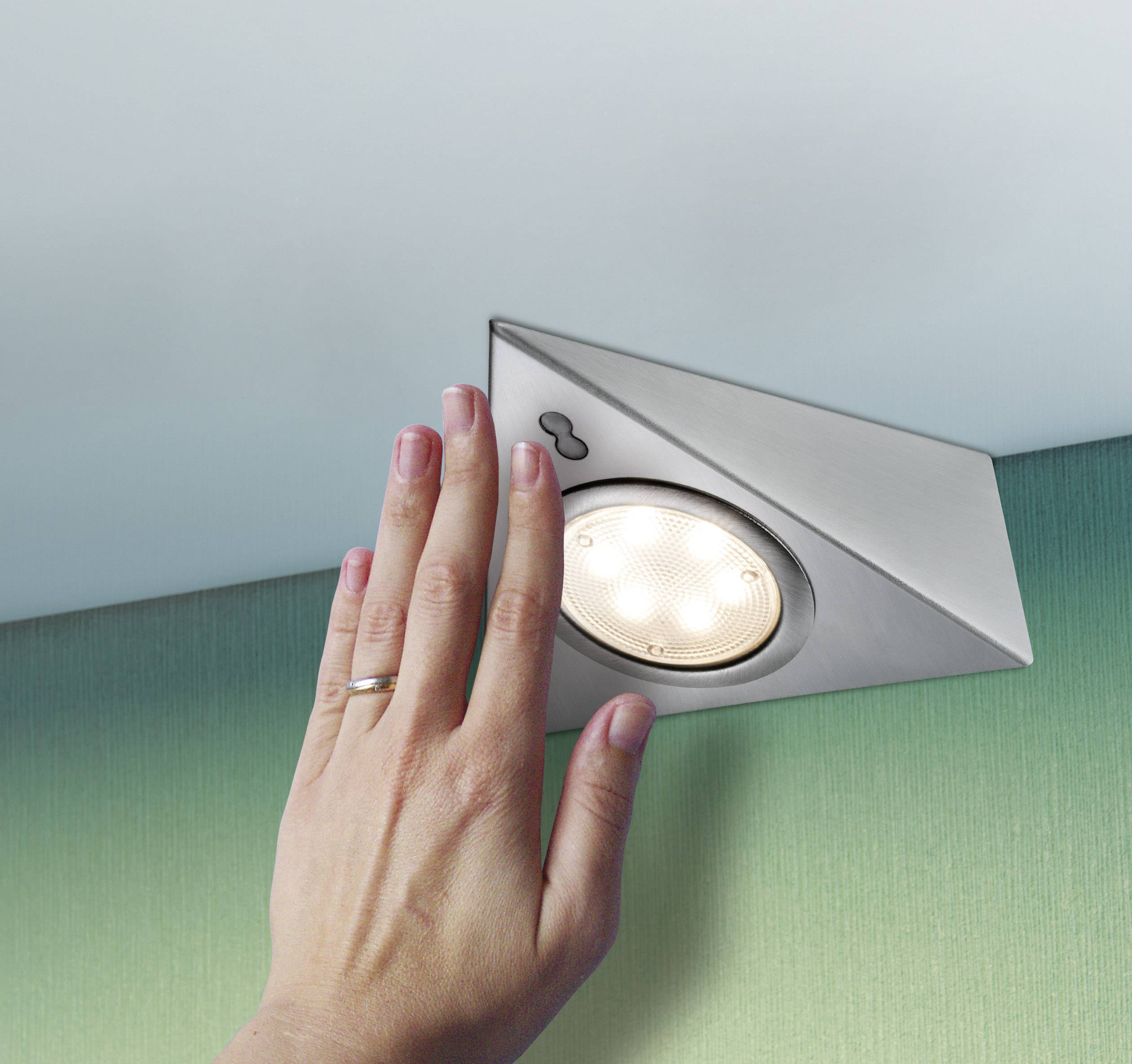 Paulmann LED-Aufbauleuchte 3er Set LED LED fest eingebaut 8.4W Warmweiß Eisen (gebürstet)