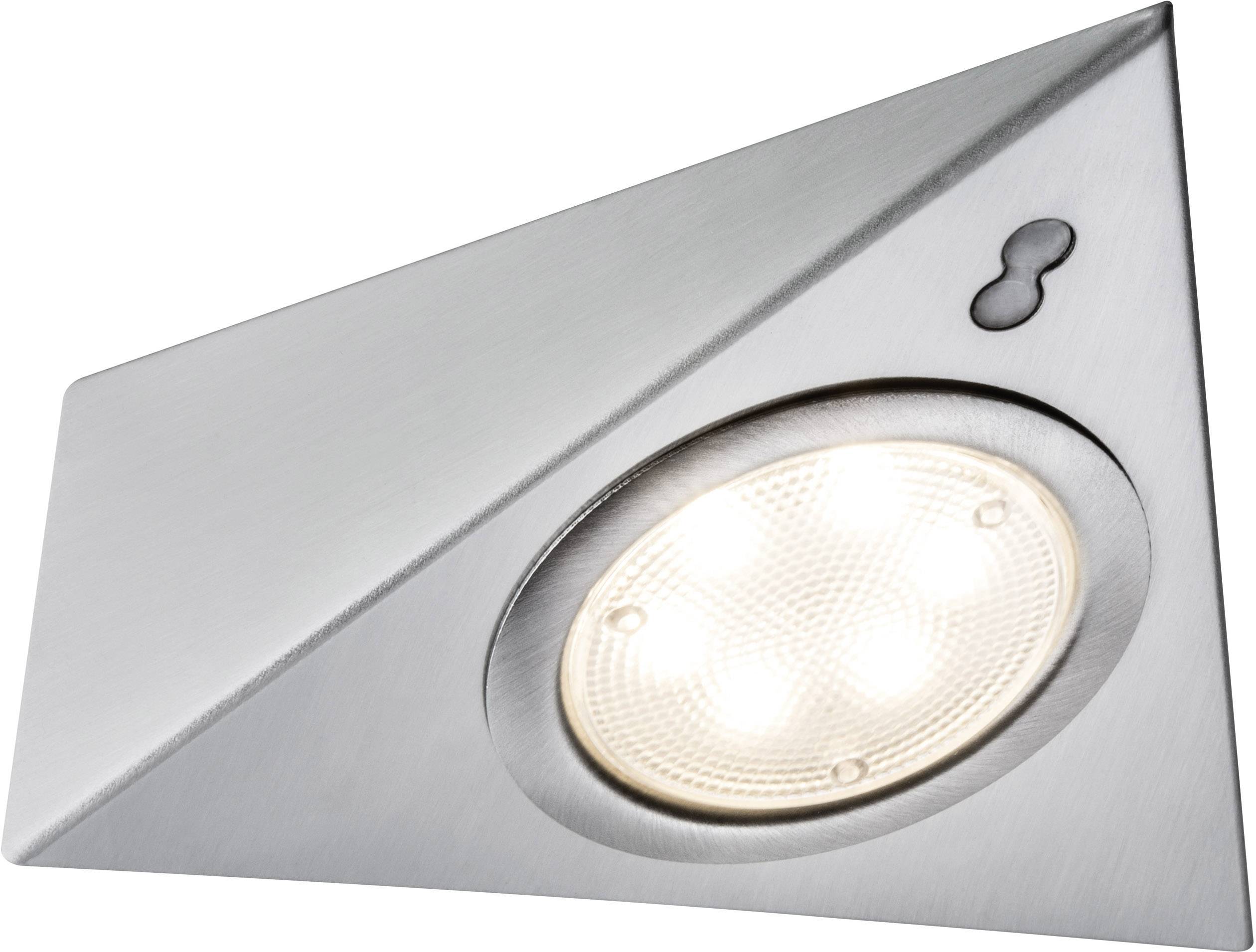 Paulmann LED-Aufbauleuchte 3er Set LED LED fest eingebaut 8.4W Warmweiß Eisen (gebürstet)