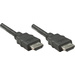 Manhattan HDMI Anschlusskabel HDMI-A Stecker, HDMI-A Stecker 1.00m Schwarz 323192 Folienschirm, Geflechtschirm, HDMI-fähig, High
