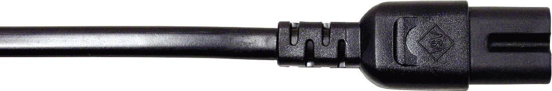 Manhattan Strom Anschlusskabel [1x Euro-Stecker - 1x Kleingeräte-Stecker C8] 1.80 m Schwarz