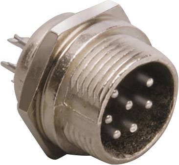 TRU Components 1578963 Miniatur-DIN-Rundsteckverbinder Stecker, Einbau vertikal Polzahl: 4 Silber