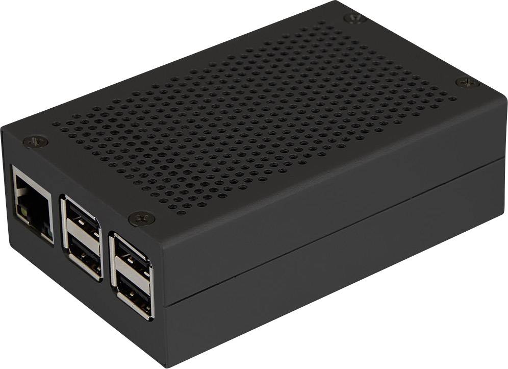Joy-it BLACK SBC-Gehäuse Raspberry Pi Aluminium Schwarz