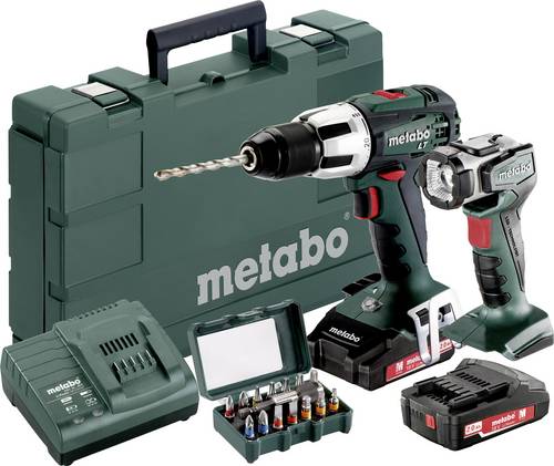 Metabo SB 18 LT Akku-Schlagbohrschrauber 18V 2Ah Li-Ion inkl. 2. Akku, inkl. Koffer, inkl. Akku-Lamp