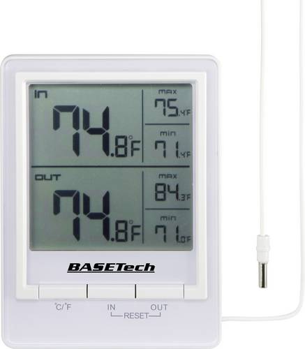 Basetech Kabelgebundenes Thermometer Weiß