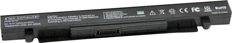 Ipc-computer Notebook-Akku A0X550 14.4 V 2600 mAh Asus