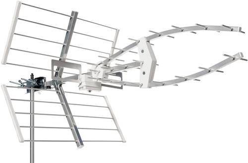 TechniYagi T2 HD Passive DVB-T/T2-Dachantenne Außenbereich Silber