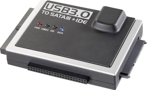 USB 3.0 Konverter [1x USB 3.0 Stecker A - 1x IDE-Buchse 40pol., IDE-Buchse 44pol., SATA-Kombi-Stecke