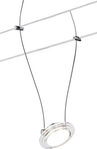Paulmann Twist Coin Niedervolt-Seilsystem-Leuchte Universell LED fest eingebaut 4W LED Chrom (matt)
