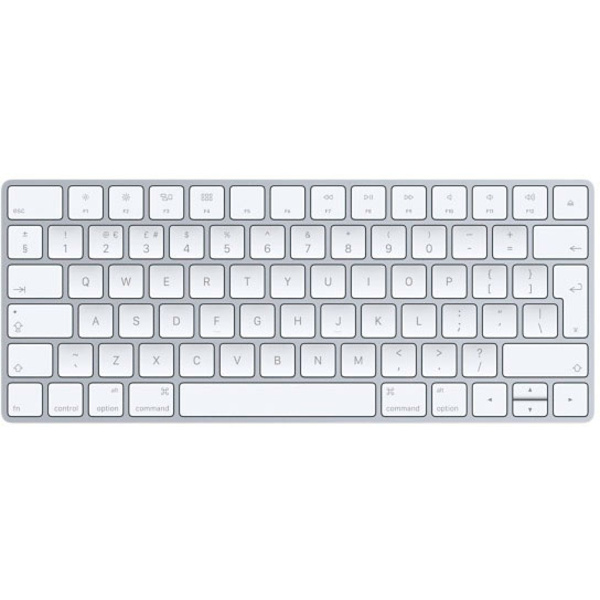 Apple Magic Keyboard (anglais) Bluetooth® Tastatur Silber, Weiß Wiederaufladbar