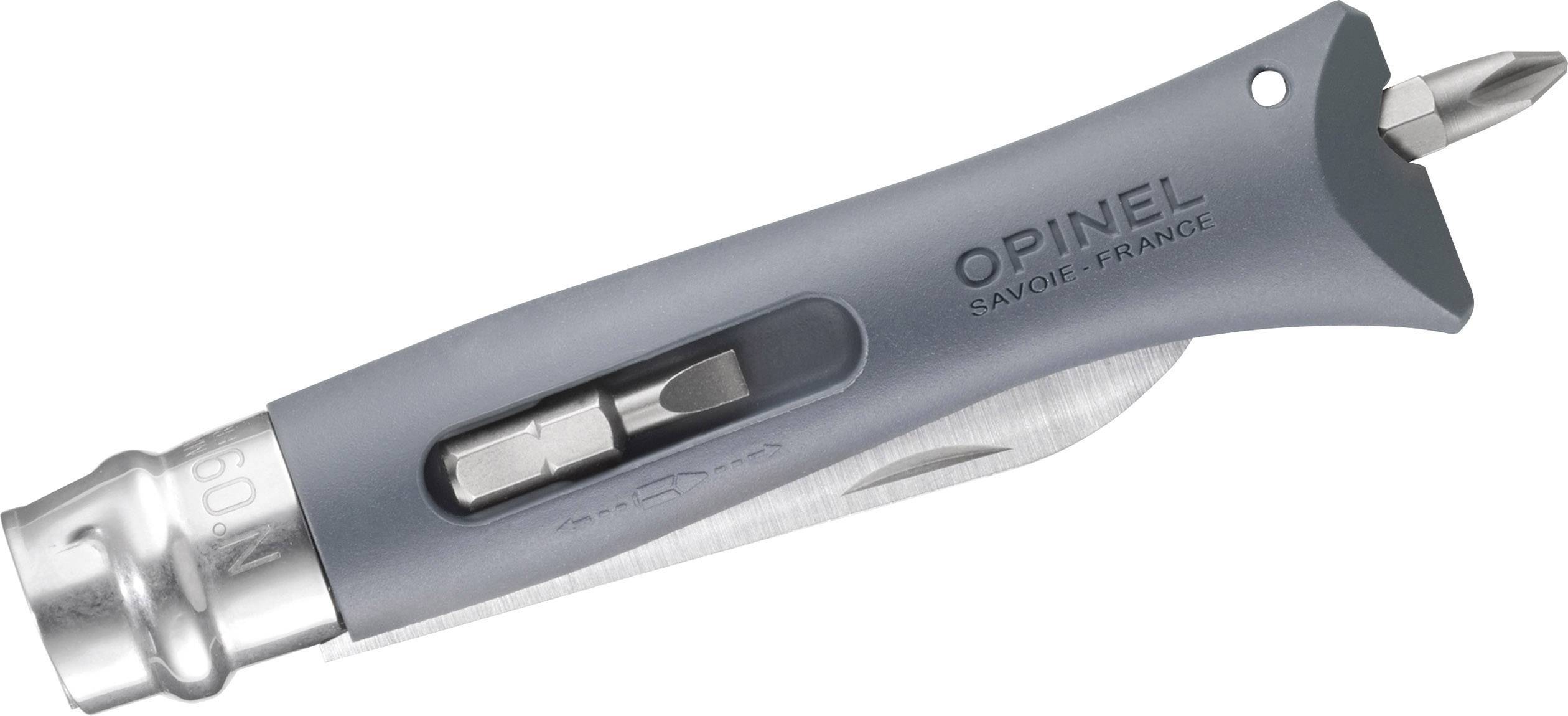 Opinel N°09 DIY 254327 Taschenmesser mit Bit-Set Grau