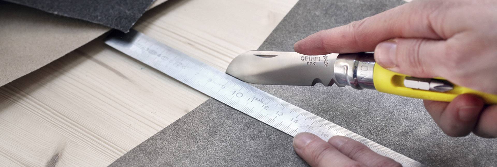 Opinel N°09 DIY 254328 Taschenmesser mit Bit-Set Gelb