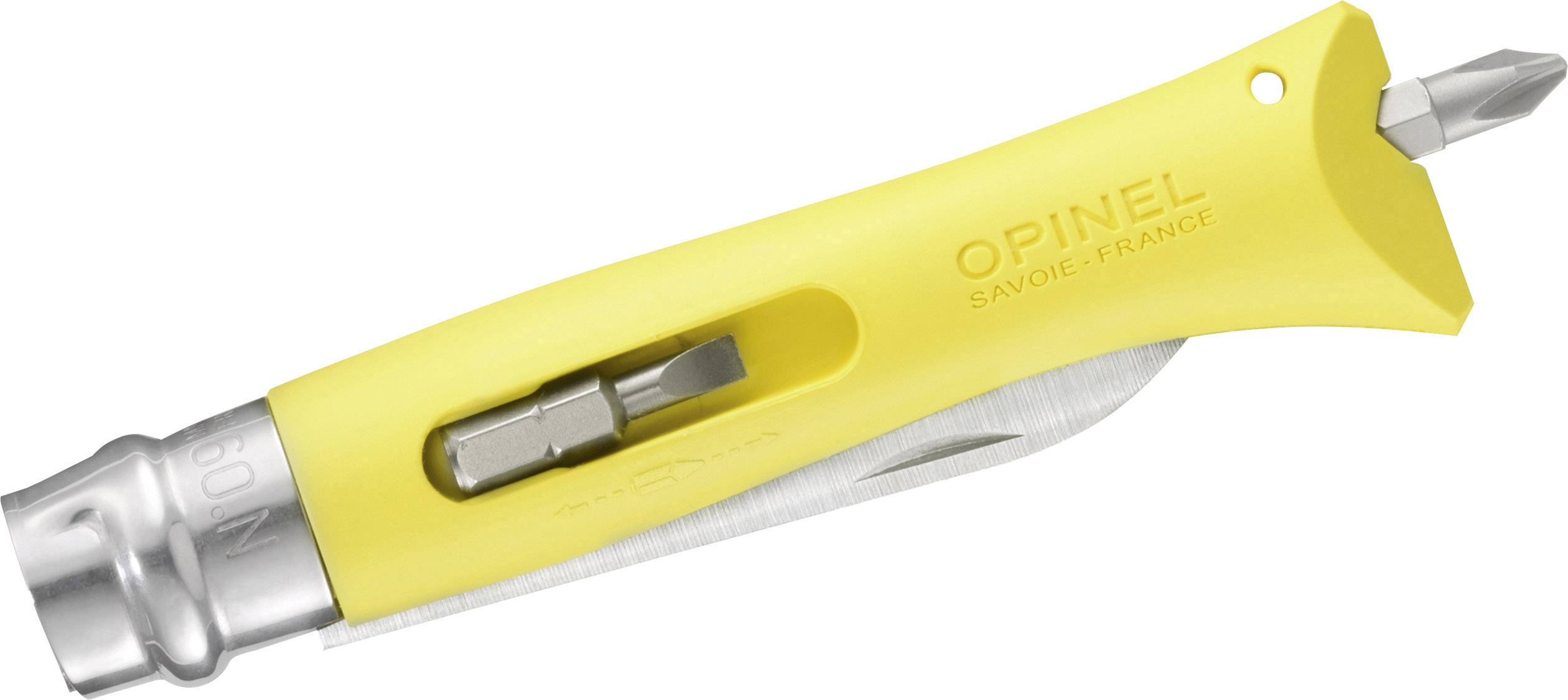 Opinel N°09 DIY 254328 Taschenmesser mit Bit-Set Gelb