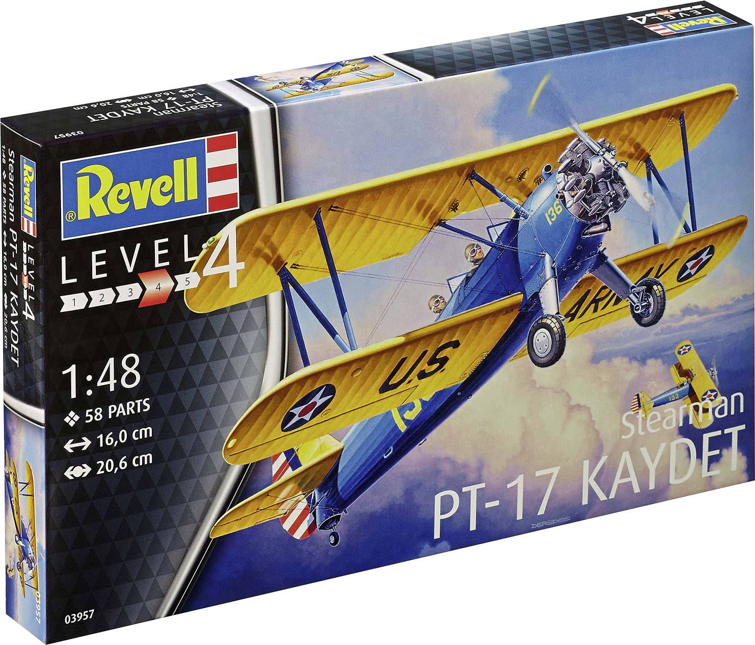 Revell 03957 Stearman PT-17 Kaydet 03957 Flugmodell Bausatz 1:48
