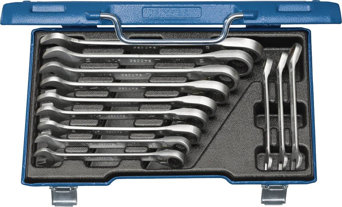 Maulringratschenschlüsselsatz 7 UR-012 12-tlg.SW 8-19mm umschaltb.GEDORE