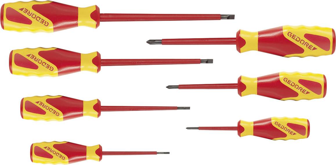 Gedore VDE Schraubendreher-Set 7teilig Schlitz, Kreuzschlitz Phillips