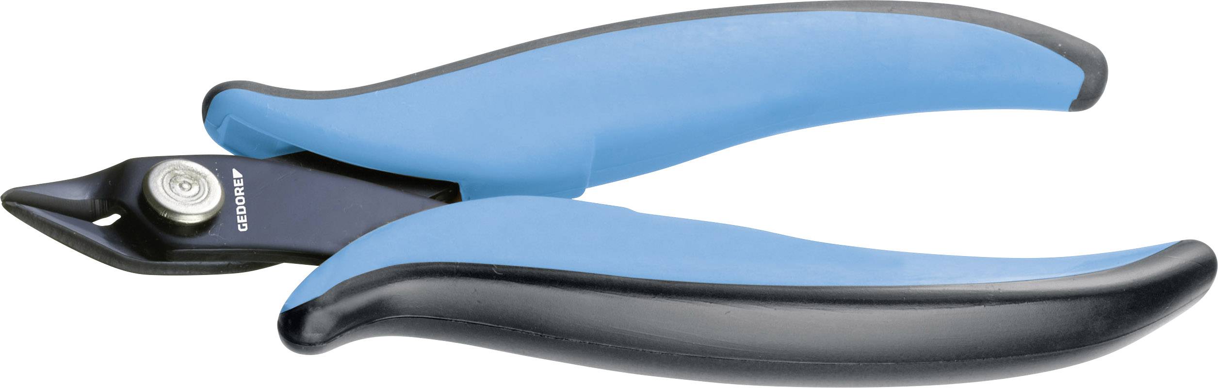 Eine blaue Drahtschneider-Zange mit ergonomischen Griffen liegt auf einer weißen Fläche. Sie wird zum Schneiden von Drähten verwendet.